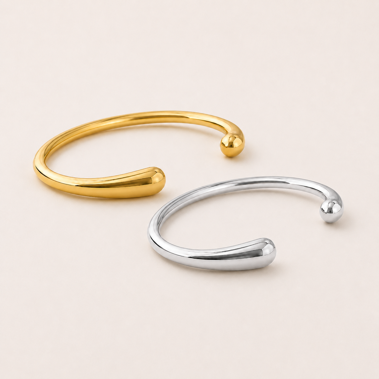 Gold and silver Boob Bracelets gift set